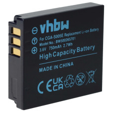 Batéria CGA-S005 pre Panasonic Lumix DMC-FC01 / DMC-FX8 / DMC-LX1, 750mAh