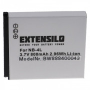 Batéria NB-4L pre Canon IXUS 30 / 40 / 50 / 55, 800 mAh