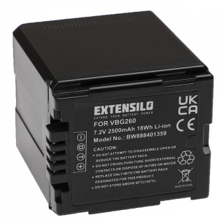 VW-VBG260 Batéria pre Panasonic HDC-SD1 / HDC-HS100 / HDC-SD100 / HDC-SD707, 2500mAh