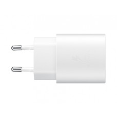 Nabíjačka pre telefóny Samsung EP-TA800EWE, originál, bez kábla, biela, 25W