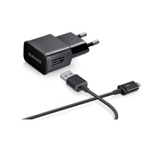 Nabíjačka pre telefóny Samsung ETA-U90EBE, s MicroUSB káblom, originál, čierna, 2A