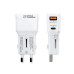 Nabíjačka / adaptér USB-A / USB-C, medzinárodný, 20 W
