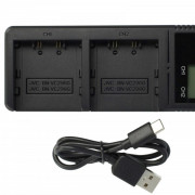 JVC BN-VC296G / BN-VC298G / BN-VC264G Nabíjačka batérií Dual USB-C
