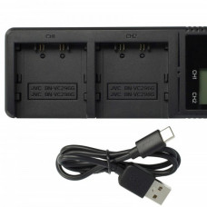 JVC BN-VC296G / BN-VC298G / BN-VC264G Nabíjačka batérií Dual USB-C