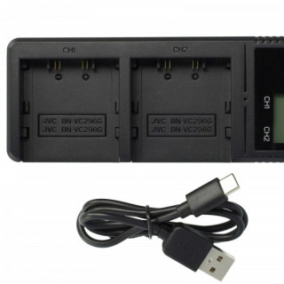 JVC BN-VC296G / BN-VC298G / BN-VC264G Nabíjačka batérií Dual USB-C