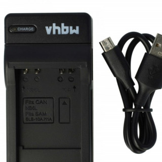 Nabíjačka batérií pre Canon NB-6L / Samsung SLB-10A / JVC BN-VH105, MicroUSB