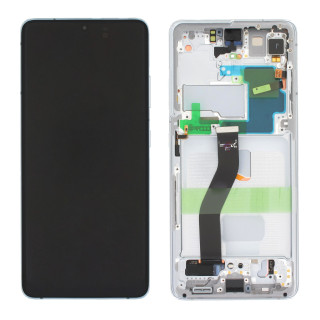 Sklo a LCD obrazovka pre Samsung Galaxy S21 Ultra 5G / SM-G998, originál, strieborná