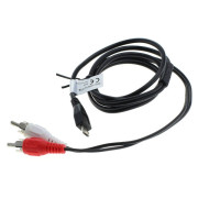Audio adaptér z MicroUSB na 2 x RCA konektor