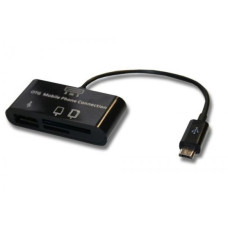 USB OTG kábel pre smartfóny s čítačkou kariet, MicroUSB