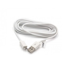 Dátový kábel z USB-A na MicroUSB 2.0, biely, 3,0 m